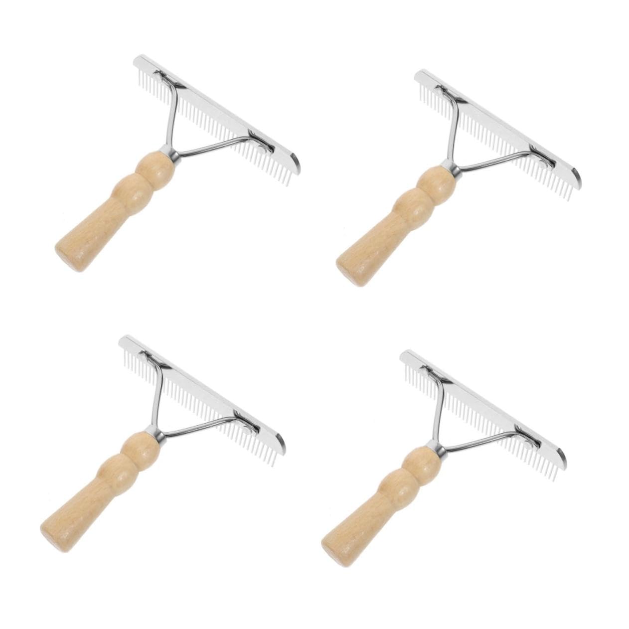 Kisangel 4 Piezas De Peine De Limpieza De Pelo De Caballo Cepillo De Limpieza Accesorio De Limpieza Diseño Sin Diseño