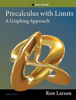 Precalculus with Limits A Graphing Approach, Texas Edition