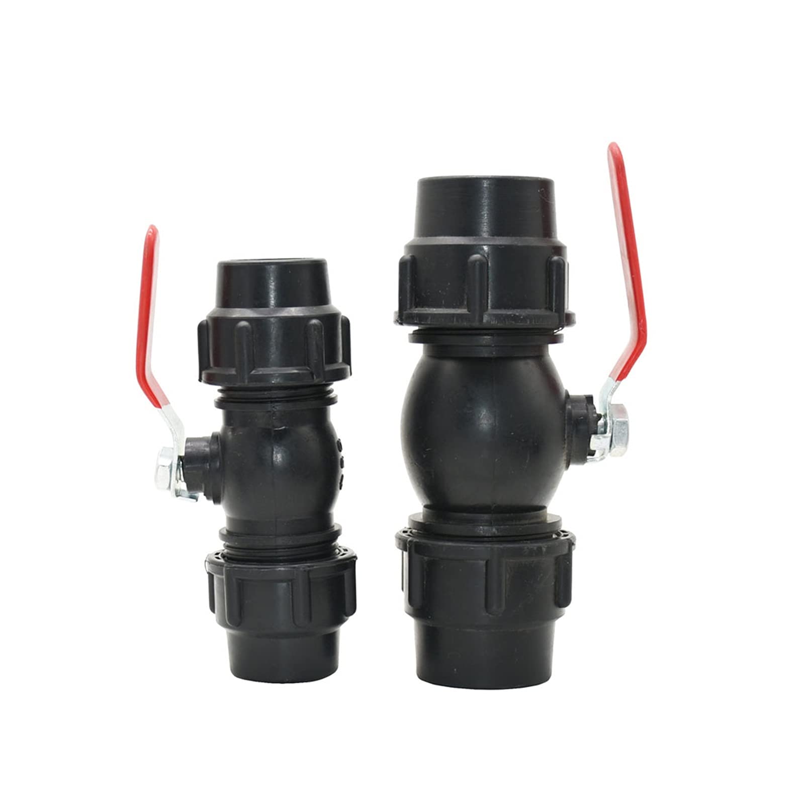 Adaptador de conector de manguera 20/25/32/40 / 50 / 63mm Válvula de bola de tubería de agua de plástico Conector rápido Faucet PE Tubería accesorios DN15 / 20/25 / 32/40 / 50 Núcleo de la válvula de