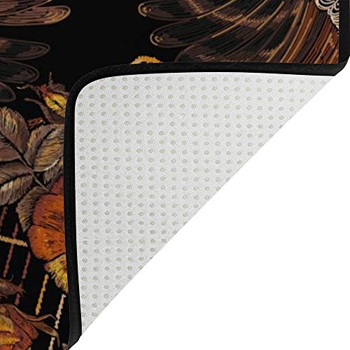 Tapis de grue salon 60 x 39 inch Ruchen tapis oiseaux roses moderne - 5
