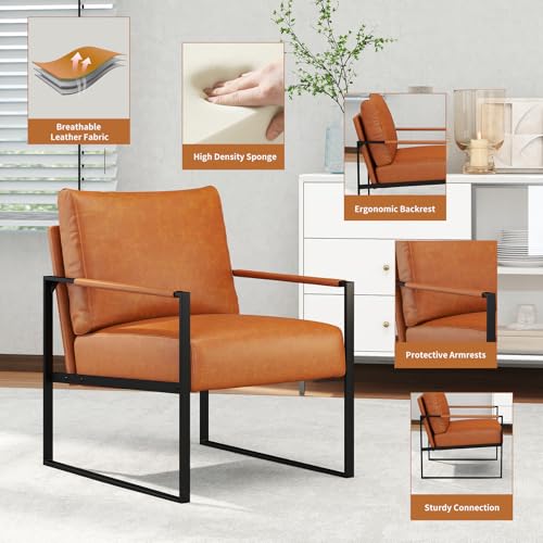 Sillón Plegable Cuero Marrón miniatura 7