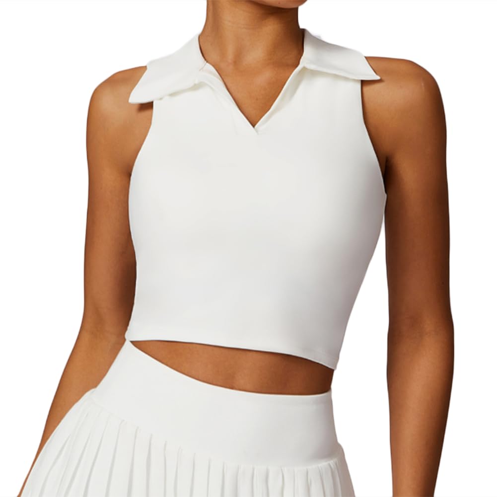 Women's Golf Polo Shirts Sleeveless Quick Dry Tennis Sports Tank Top