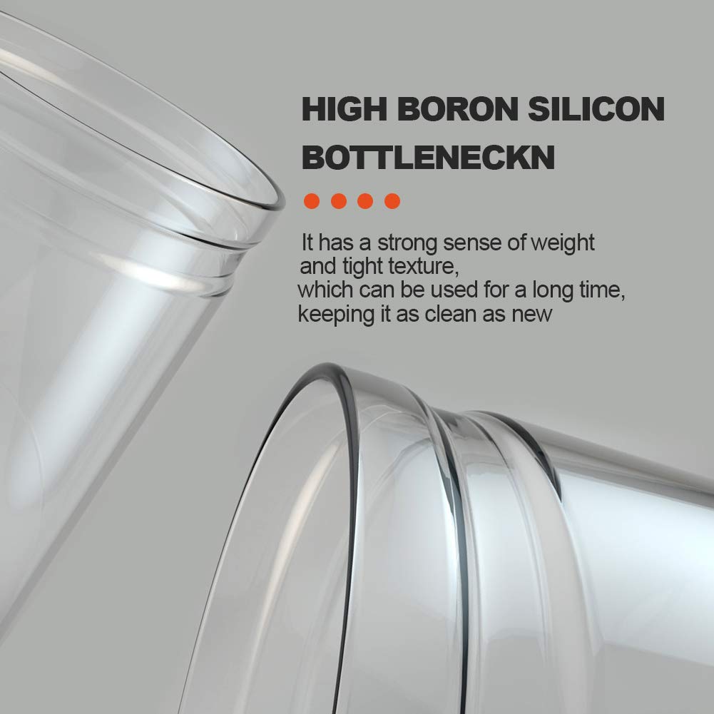Vorratsdosen aus Glas, mit Bambusdeckel, luftdicht, Küchenbehälter für Lebensmittel, Vorratsdosen-Set für Tee, Kaffee, Snacks, 1200 ml, 3 Stück