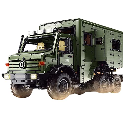 YLPCK Technik Wohnmobil-Bausteine, drehbare Montage, kleine Partikelkonstruktion, Bauspielzeug, kompatibel mit Lego…