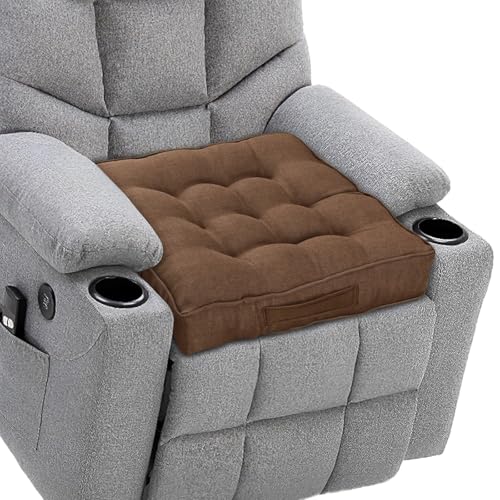 DAWNTREES Premium Booster Seat Cushion - 45x45x8cm Thick Support Pad for Armchairs, Dining Chairs, Cars & Sofas - Ideal for Pregnancy & Post-Operative Recovery - Brown Color