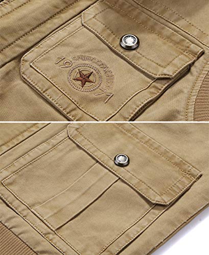 image for JEWOSOR Men's Military Gilets Vest Outdoor Multi Pockets Sleeveless Ja