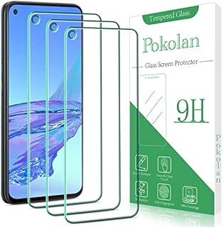 Pokolan 3 Pack Screen Protector for OPPO A53, A53s, A52, A72, A73 5G, A54 5G, A74 5G HD Tempered Glass, 9H Hardness, Case Friendly, Anti-Scratch, Bubble Free