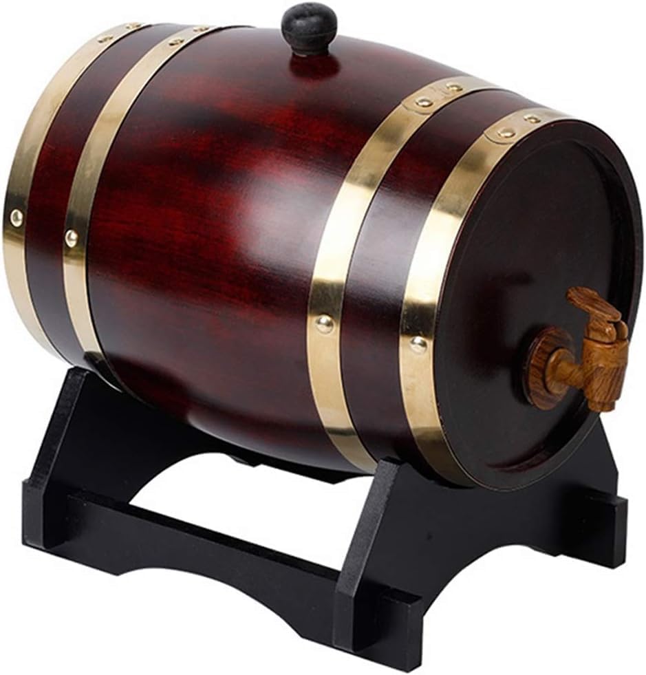 Wine Barrel Solid Wood Barrels 5L/10L/20L/50L Wine Barrel, Special Wood Wine Barrel Dispenser, Aged Or Stored Red Wine, Whiskey, Beer, Cocktail, Vinegar, Etc.