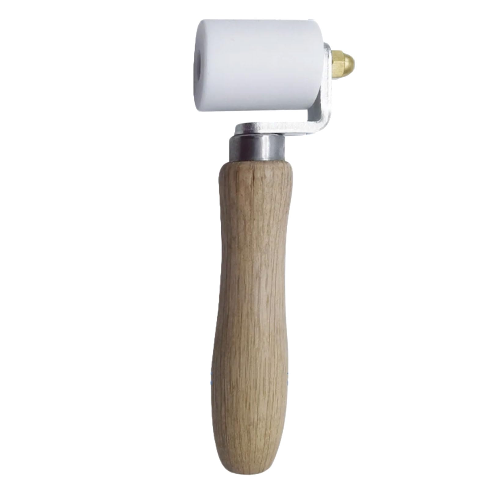 Elnwnnkc 40Mm Wood Handle Wallpaper Roller Flat Pressure Smoothing Tool Nonslip Edges Seam Rollers Decorating Flat Pressure Smoothing