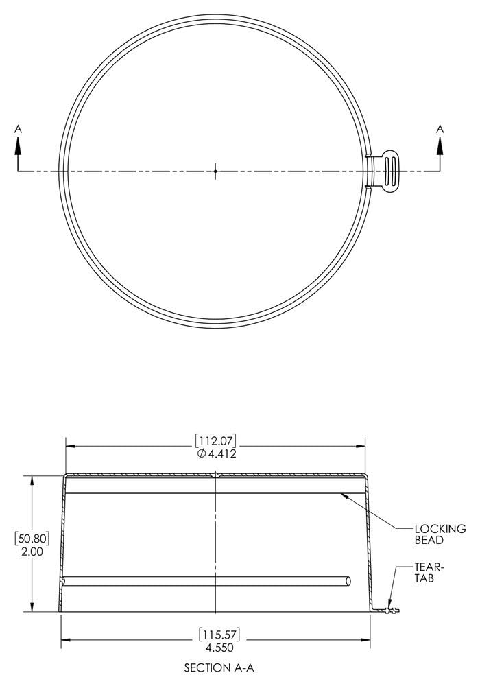Caplugs 99192658 J-4 Plastic Tear-Tab Cap for NPT Pipe Threads, Thread Size 4