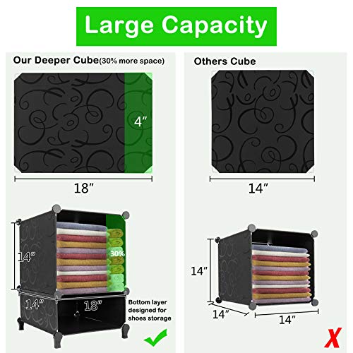 Vingli Cube Storage Organizer, Plastic Closet Cabinet, Diy Plastic Modular Book Shelf Unit, Cube Shelves With Doors And Hanging Rods, White 30 Cubes #TOP5