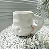 Hesim Hand-Crafted Ceramic Fat Belly Mug With Arm Handle | Potbelly Coffee Cup | Father's Day Gift #5