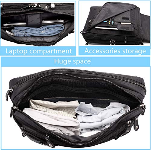 NUMANNI 17" Laptop Briefcase Backpack,Business bags for men ,travel