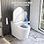 Casta Diva Smart Toilet, Wider Bidet with Heated Seat, Warm Water, Foot Sensor Auto Flushing, Modern Japanese Toilet for Bathroom with Remote Control