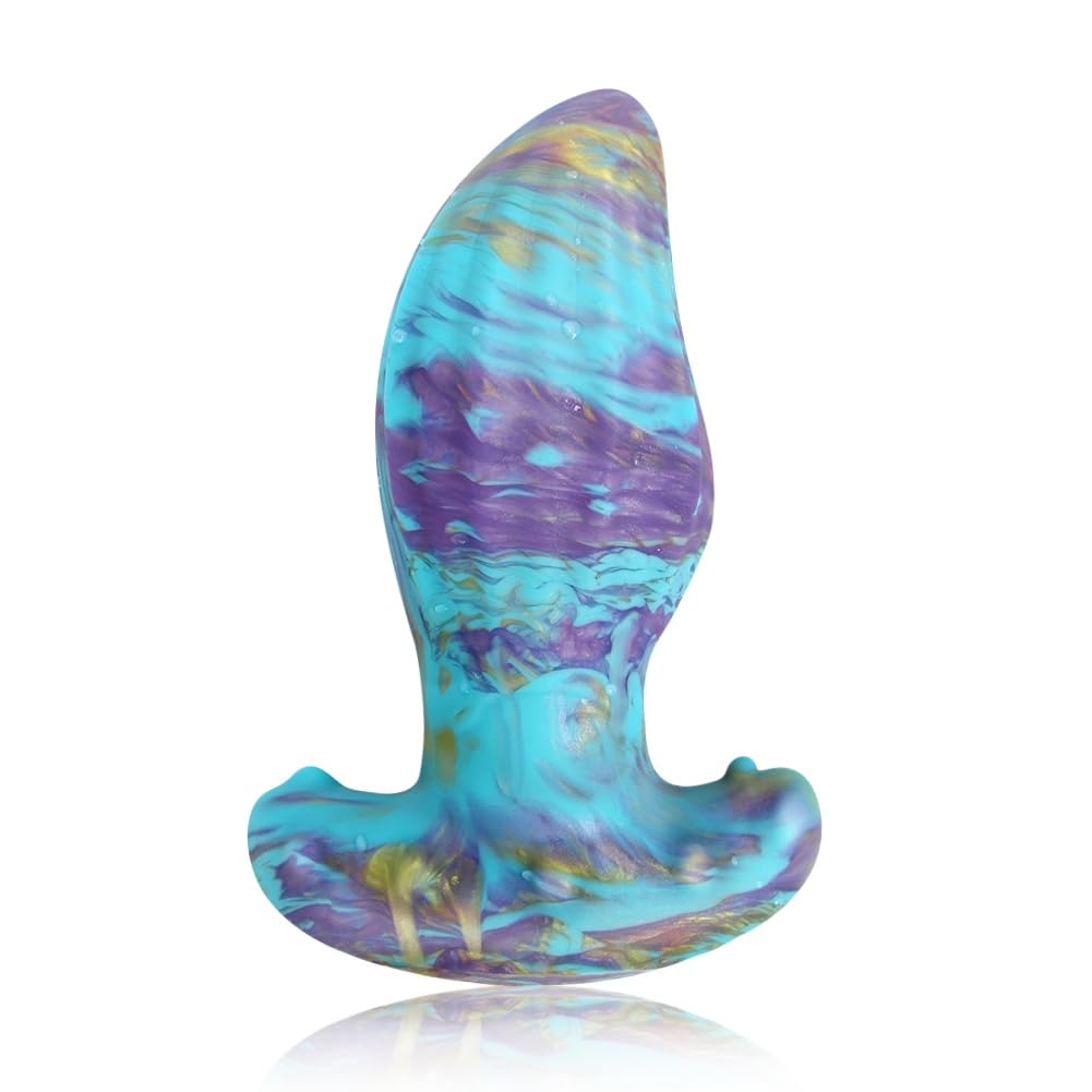 Romi Soft Anal Plug Liquid Silicone Butt Plug with Thick T-Shaped Base Anal Stretcher Prostate Massager G-spot Stimulation