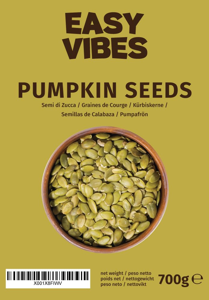 Easy Vibes - Semillas de Calabaza Peladas (700g) - Crudas y Sin sal | Pipas de Calabaza