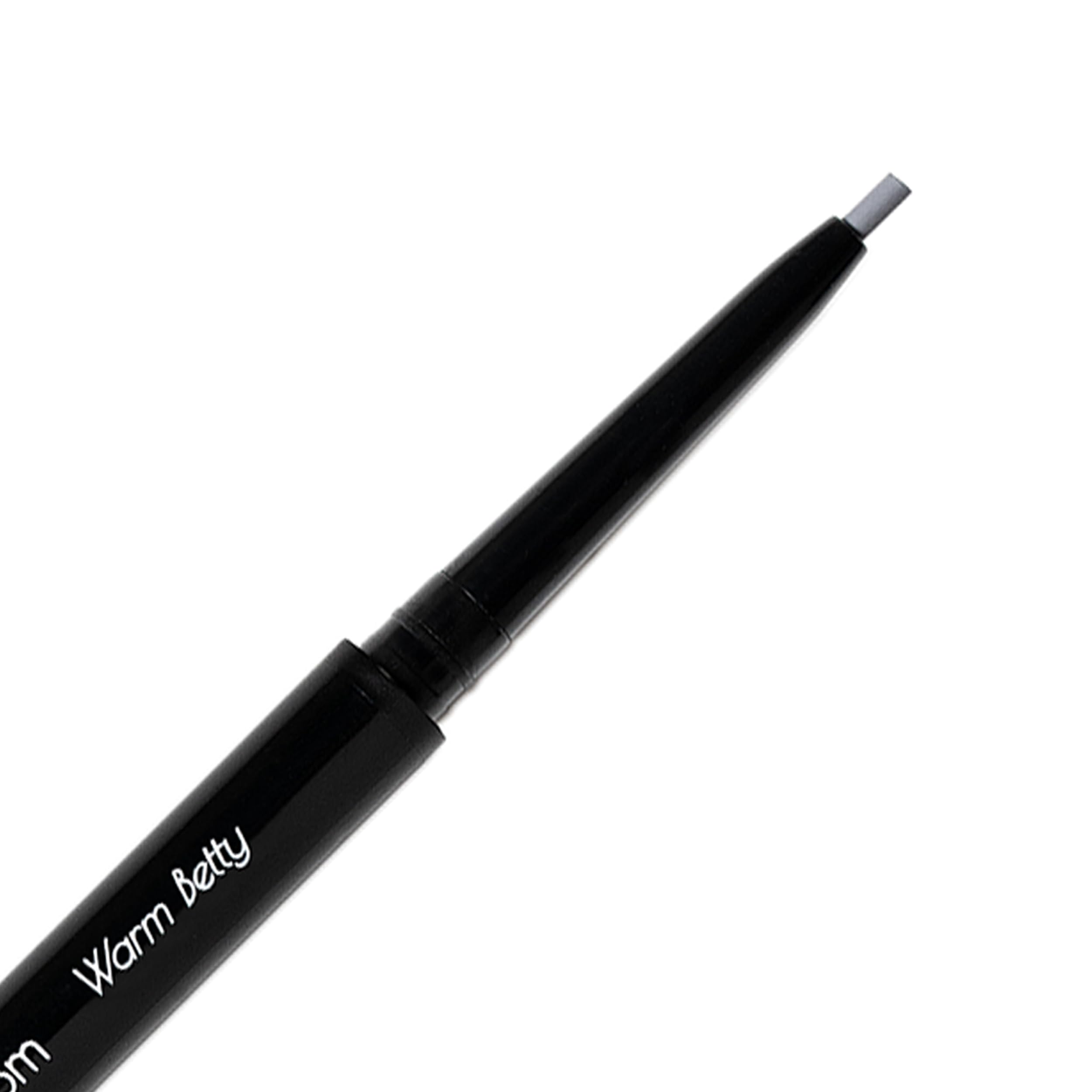 Eye Embrace Warm Betty Micro Tip Pen - Lápiz de cejas ultra fino gris claro, impermeable, doble punta automática y cepillo de bobina, libre de crueldad animal (Warm Betty)