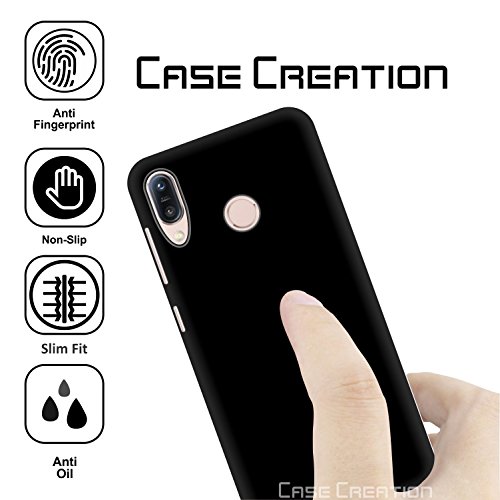 Image of Case Creation Compatible with Zenfone Max Pro (M1) Back case,Asus Zenfone Max Pro M1 ZB601KL Black Silicone Plain Matte Finish Flexible Soft Cover