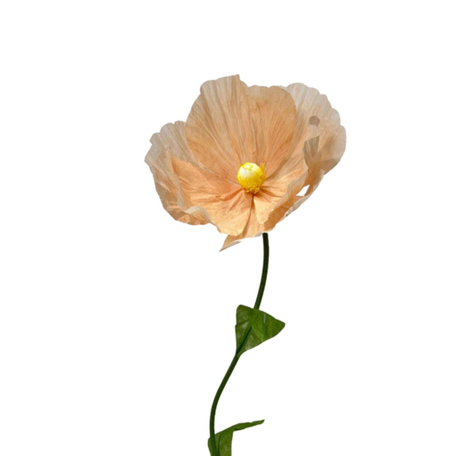 rockible Flor de Papel Artesanal Flor Gigante de Bodas con Base de pie Multipropósito Enorme Flor Artificial para Fiestas de cumpleaños, Champán Ligero