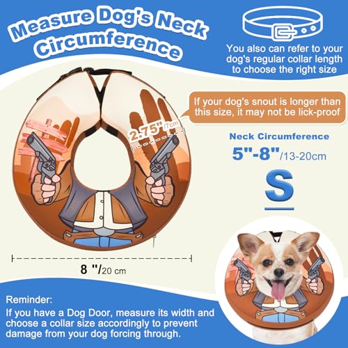 Image of BARKLESS Soft Dog Donut Collar, French Bulldog Inflatable Alternative Cone Collar After Surgery to Stop Licking, Adjustable Protective Surgical Pillow Cone for Large Medium Small Dogs