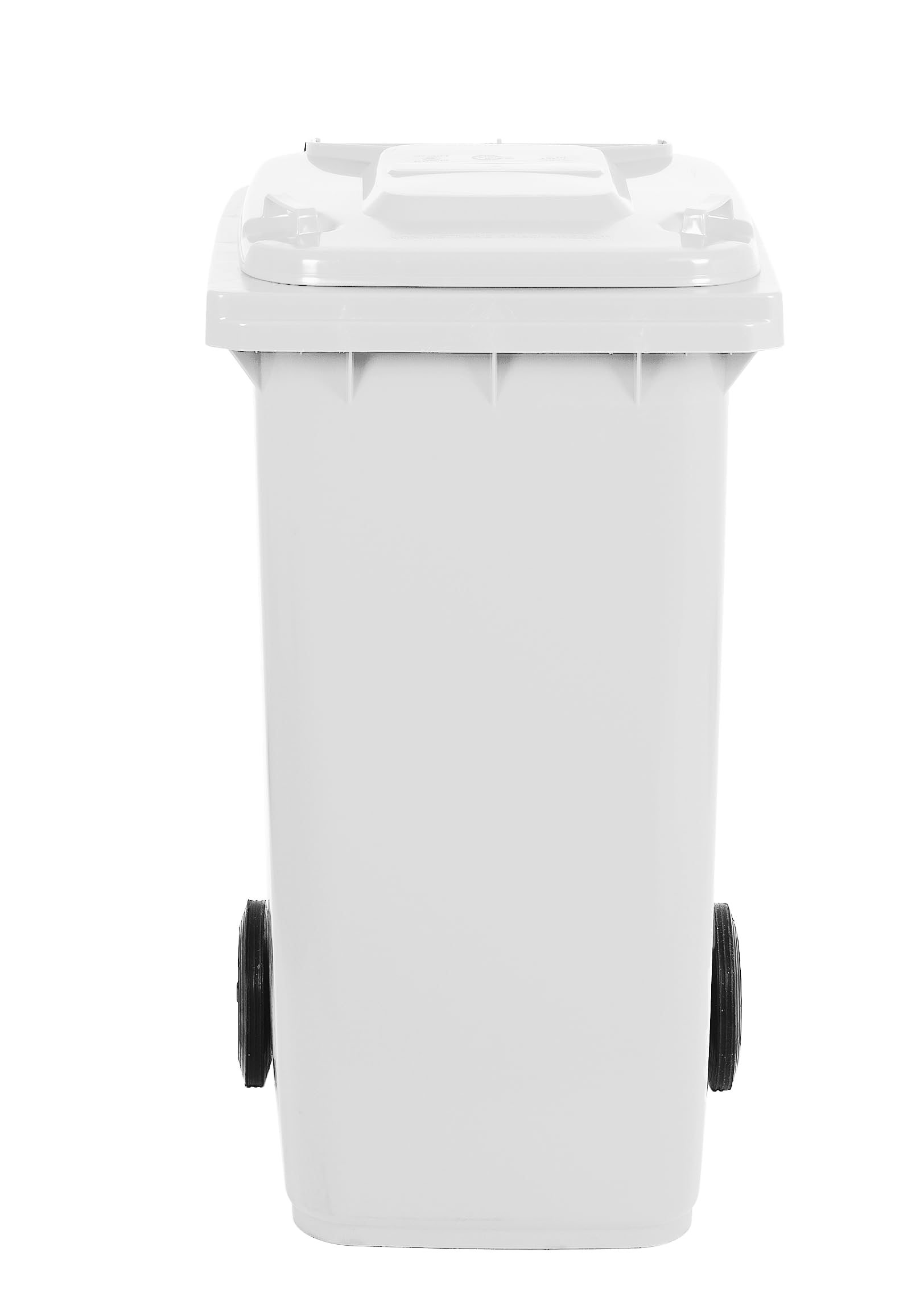 Mobil Plastic - Bidone Raccolta Differenziata 240 Litri con Coperchio e Ruote per Esterni | Colore Bianco | Plastica Resistente | Certificato UNI EN 840