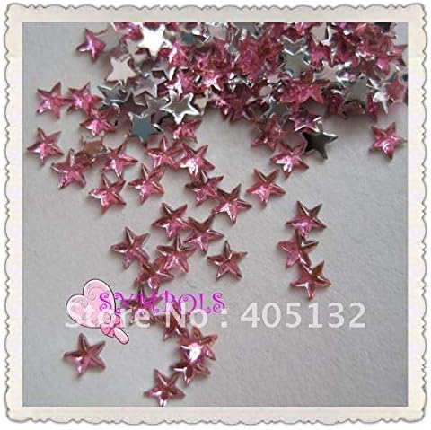 Nrr02p 10000pcs/bag Pink Star Shape Resin Nail Rhinestone Acrylic Rhinestone Nail Art - Rhinestones & Decorations -