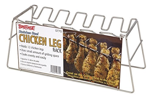 Bayou Classics 0770 Chicken Leg Stainless Steel Grilling Rack - 12 Leg Size