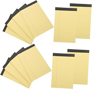 Tofficu Elegantes Cuadernos De Tamaño A5 De Color Amarillo 12 Unidades Papel Rayado Para La Universidad Y La Oficina