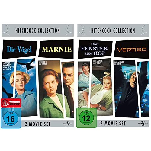 Hitchcock-Collection: Die Vögel / Marnie [2 DVDs] & Hitchcock-Collection: Das Fenster zum Hof / Vertigo [2 DVDs]