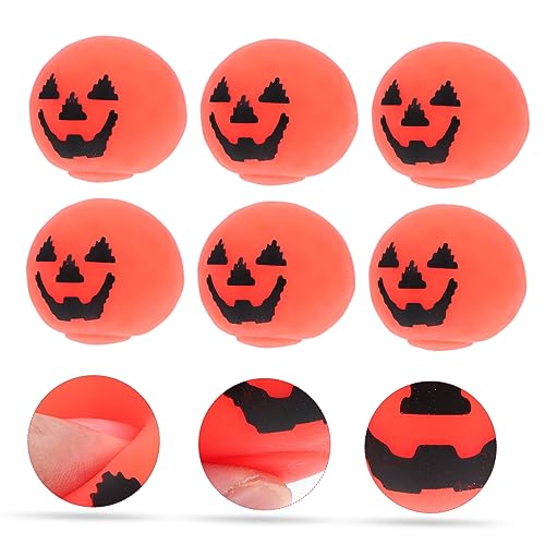 KICHOUSE 12Pcs Brinquedos De Decoração De Halloween Abóbora De Halloween Abóbora Tpr Squeeze Para Fe
