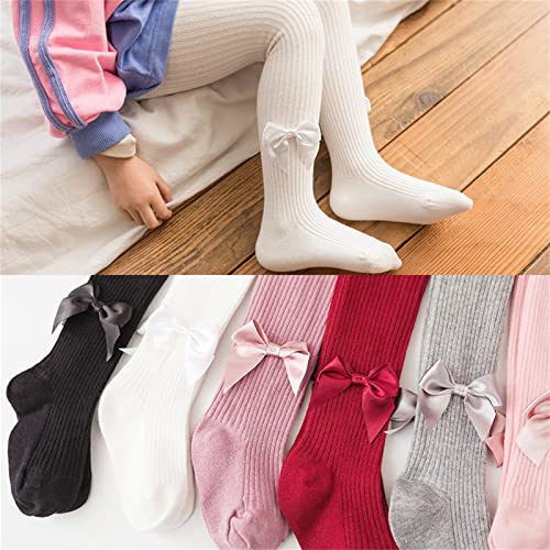 Yizelli Infant Toddler Little Girls Cotton Tight for Spring and Autumn Bowknot Pantyhose for 0-8 Years Old Kids2