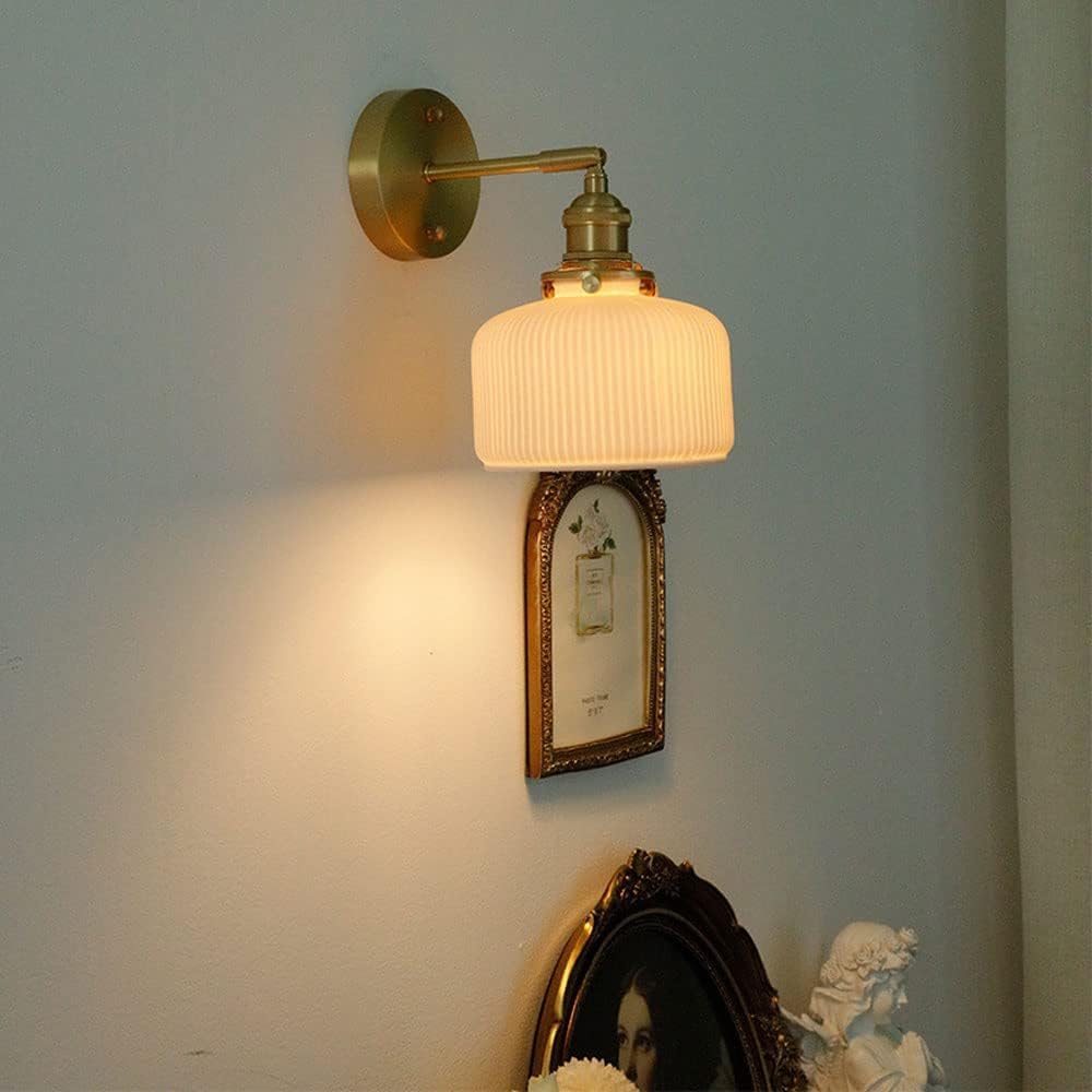 Wandleuchte für den Innenbereich, 1 Licht mit Lampenschirm aus Keramik, ideal für Schlafzimmer, Esszimmer oder Wohnzimmer.