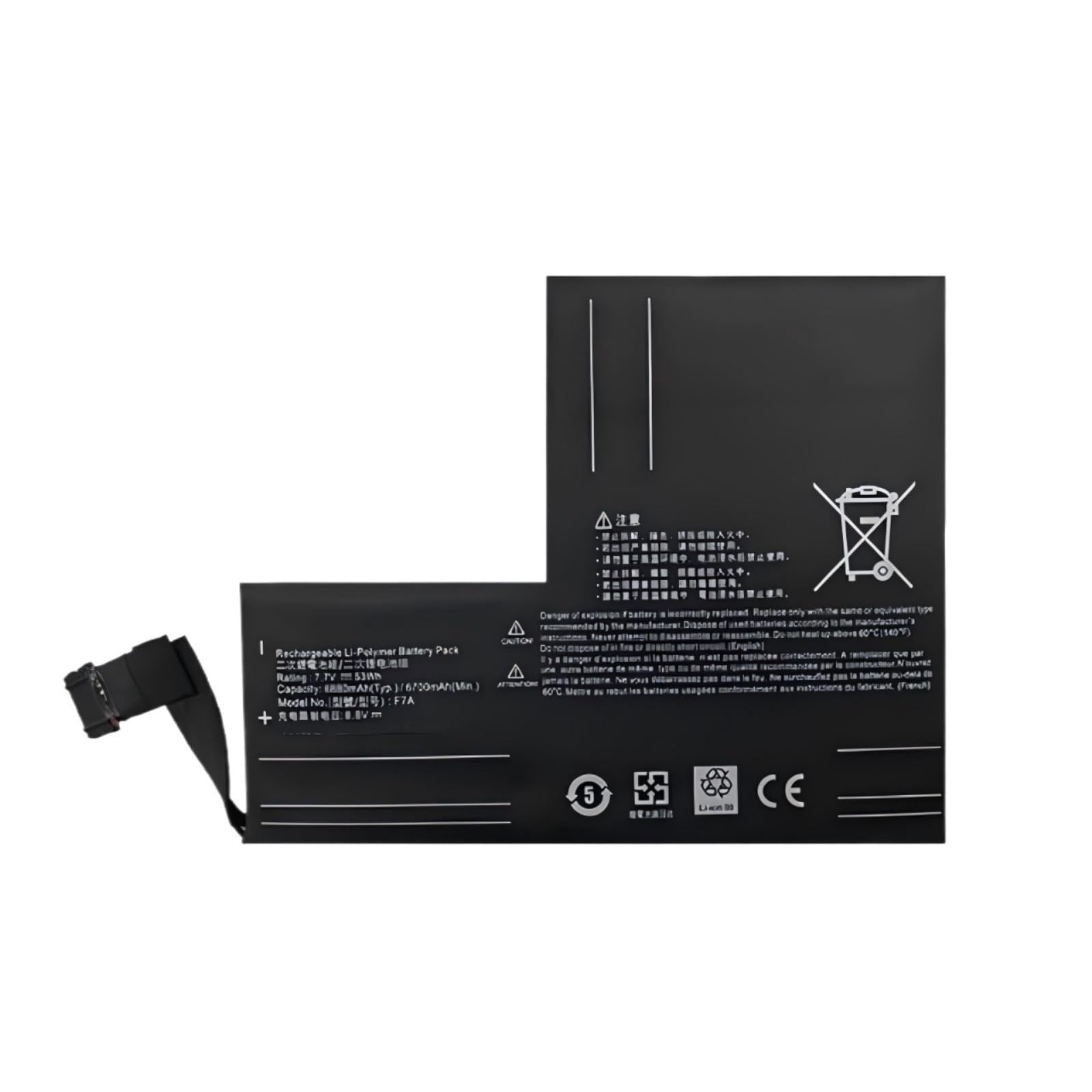 Compatibile per Steam Deck LCD & OLED console di gioco portatile Batteria ad alta capacità 53Wh 50.08Wh Sostituzione con strumenti per valvola, F7A F7G.(53Wh)