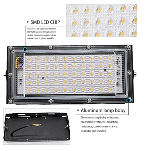 Image of MLD 20w Led Flood Lights IP66 Waterproof Indoor Outdoor Led Brick Focus Street Light Multi color Combo Set | Green, Pink, White| Pack of 3