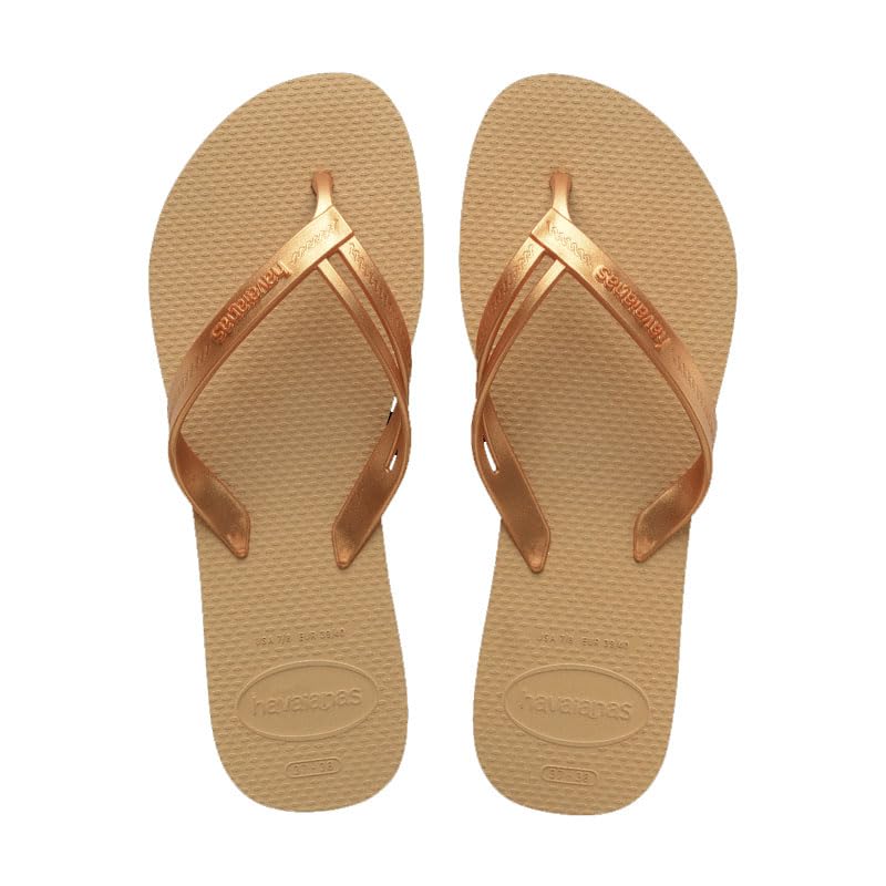 Havaianas Élégance, Tongs Femme, Doré, 4.5/5 UK, or,...