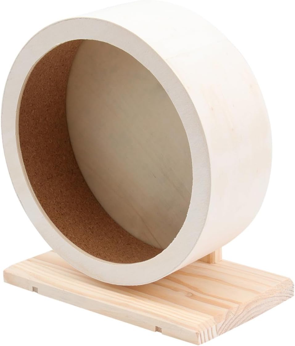 Wooden Hamster Running Wheel Large Silent Exercise Roller for Small Pets Chinchillas Guinea Pigs Pet Sports