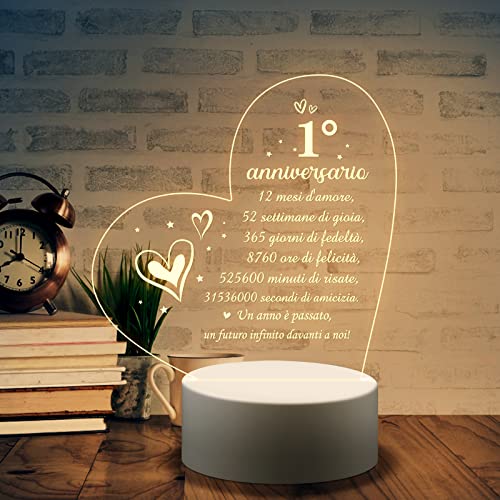 PRSTENLY 1 Regalo Anniversario Matrimonio Per Lui Lei, Acrilica...