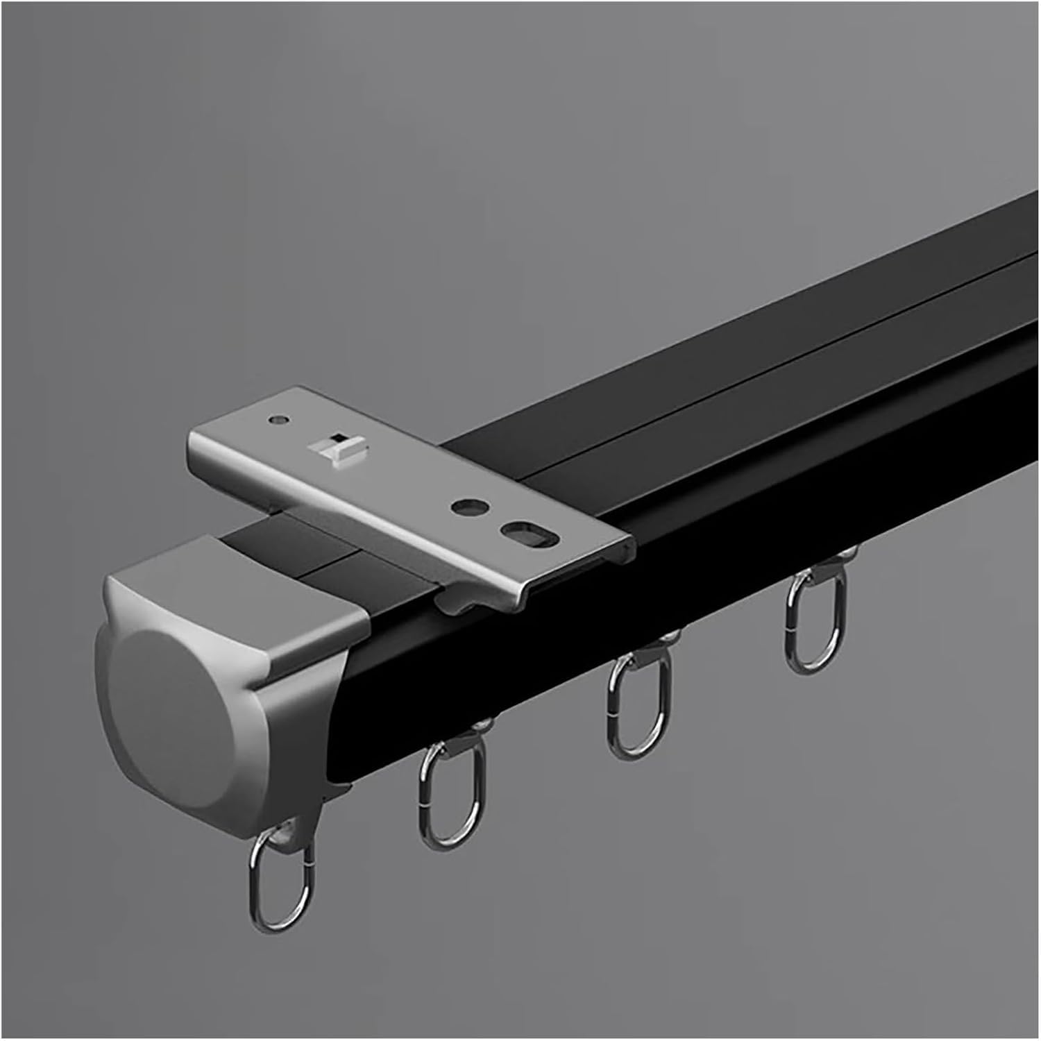 GLDYTVF Heavy Duty Black Ceiling Mount Curtain Rod System 3.5m/11.5ft Adjustable Aluminum Room Divider for Bedroom Balcony RV OutdoorVersatile Lengths 310m