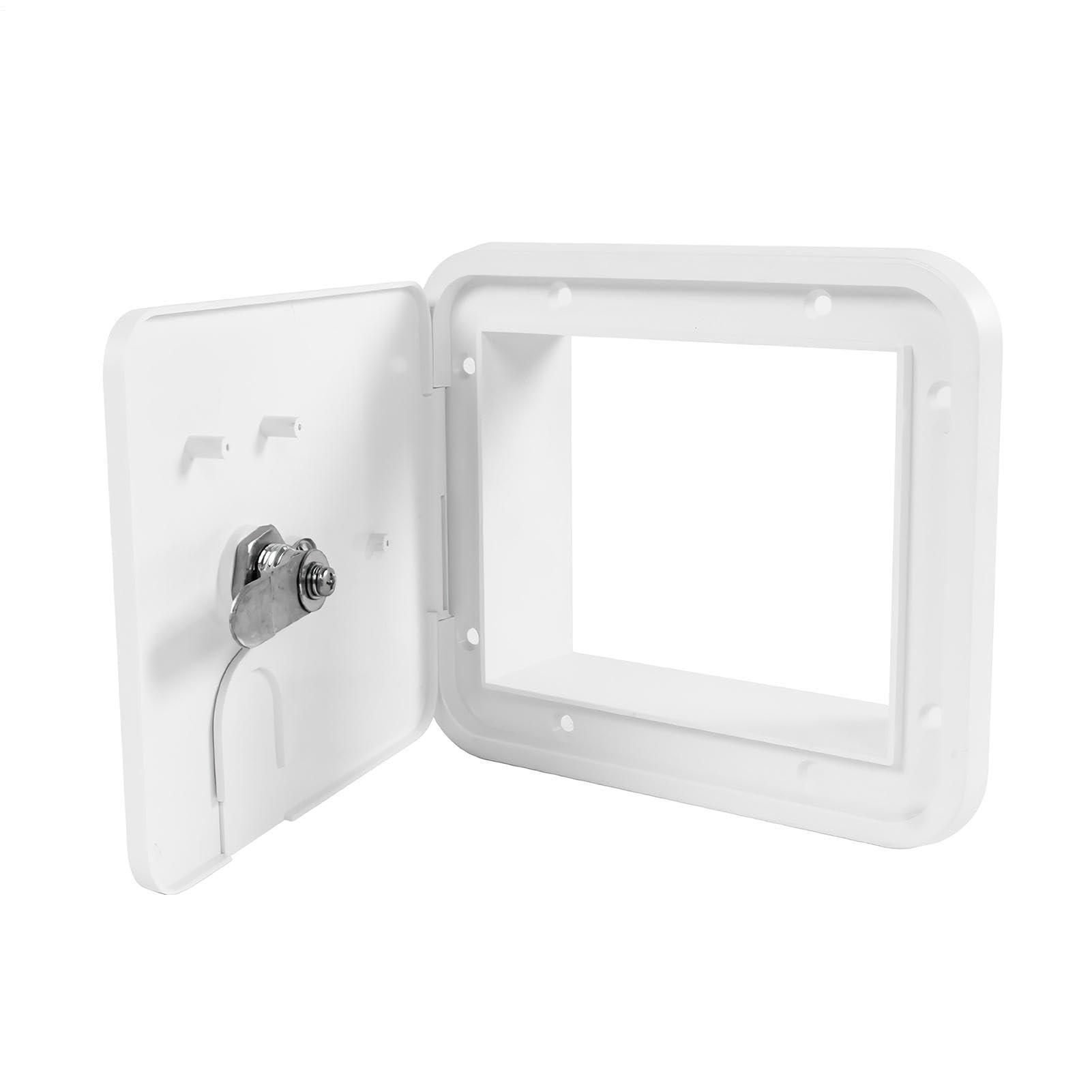 RV Cable Hatch - RV Utility Door Replacement with Lock | Multipurpose Waterproof Access Panel for Travel Trailer Conversion, Power Cord Entry to