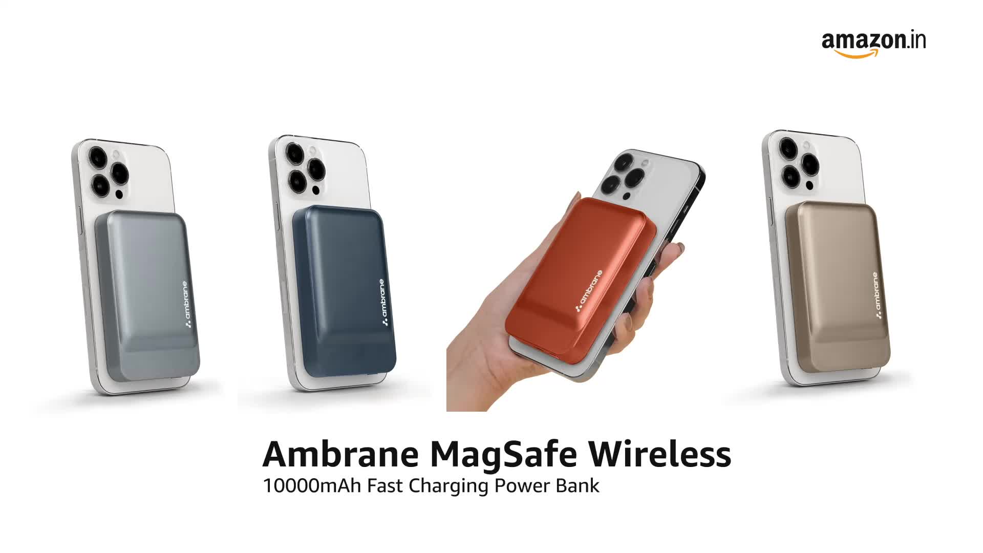 Ambrane MagSafe Wireless 10000mAh Fast Charging Power Bank