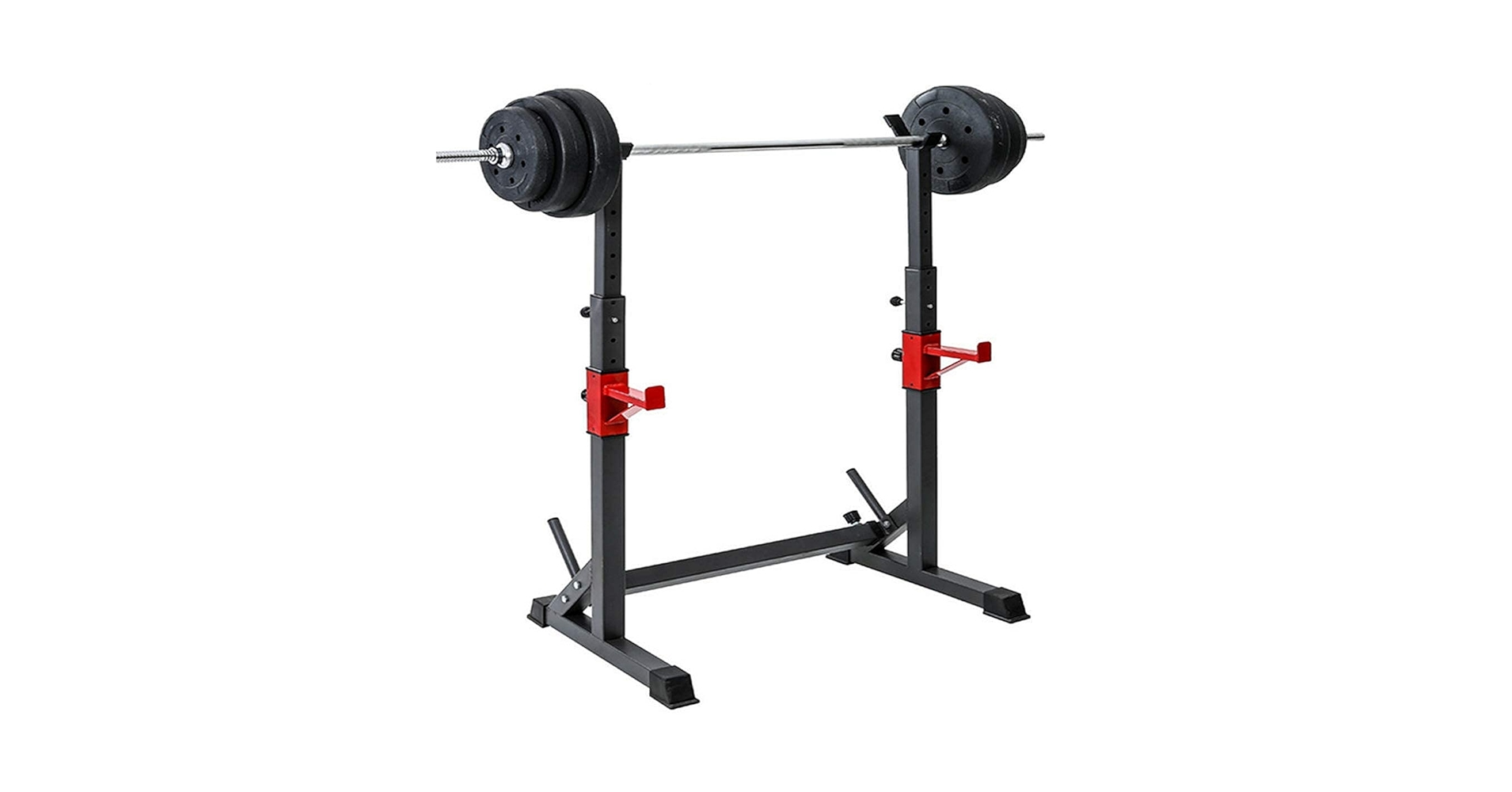 Amazon | 調整可能なスクワットダンベルホルダー、調整可能なラック