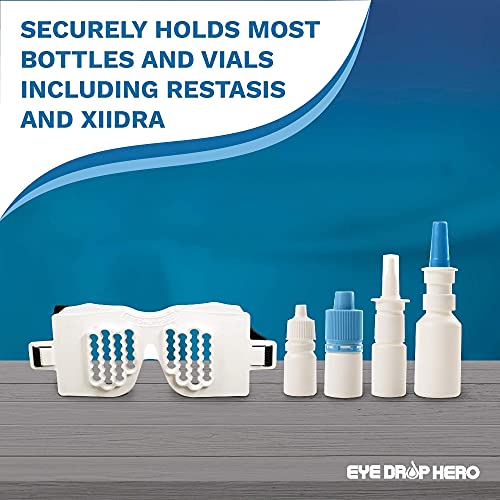 Eye Drop Hero- Eye Drop Guide | Securely Hold and aim Eye Drop Bottles, Hands Free| Easiest/safest Way to Apply Eye Drops for Elderly/Kids/Tremors | Invented/Patented by Doctor