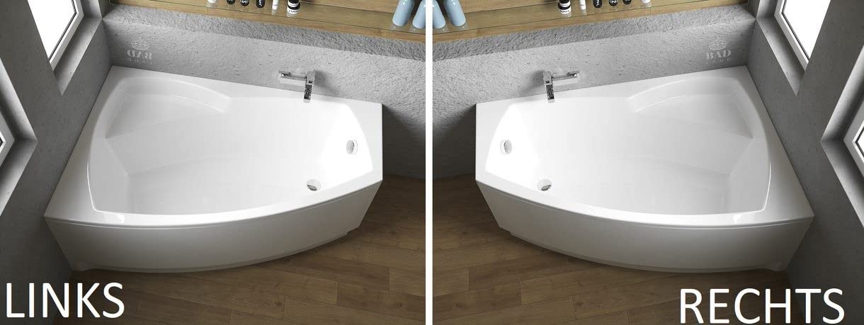 Riho Desire hoekbad acryl bad Hoekopstelling Rechts 184x84cm met sifon glans wit - B088001005