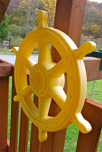 Eastern Jungle Gym Jumbo Captain's Ship Wheel Pirate Wheel Deluxe Swing Set Accessory for Wooden Playset - Thumbnail 7