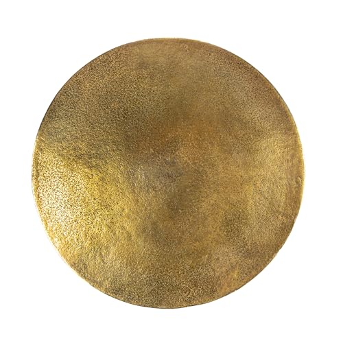 Creative Co-Op Round Nautical Anchor Base in Cast Iron, Gold Finish Accent Table - Image 7
