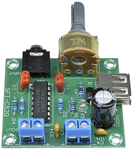 PM2038 2X5W Stereo Audio Amplifier Bord 5V USB Power Supply Adjustable Volume image 4