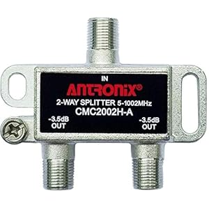 Antronix CMC2002H-A 2-Way Horizontal Splitter -3.5dB 5-1002 MHz High Performance for Coax Cable TV & Internet