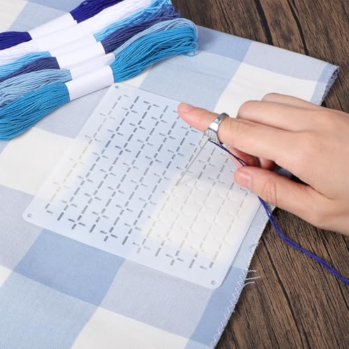 Kit Sashiko 65 piezas con hilos y plantillas miniatura 5