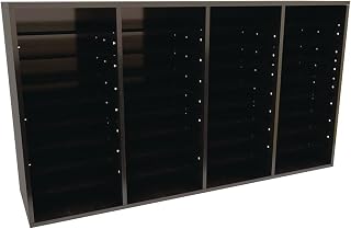 AdirOffice Wooden Adjustable Literature Organizer, 36 Compartment Office Mailbox, or Classroom Literature Organizer, Black
