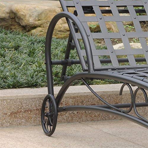 International Caravan Iron Multi-Position Patio Chaise Lounge #TOP3